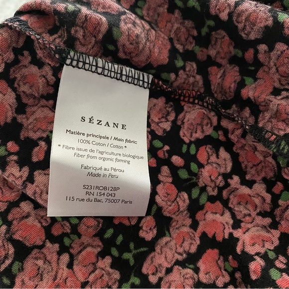 SÉZANE Luce Dress Solidarity Creation Pink Floral Organic Cotton NWT - Picture 8 of 9